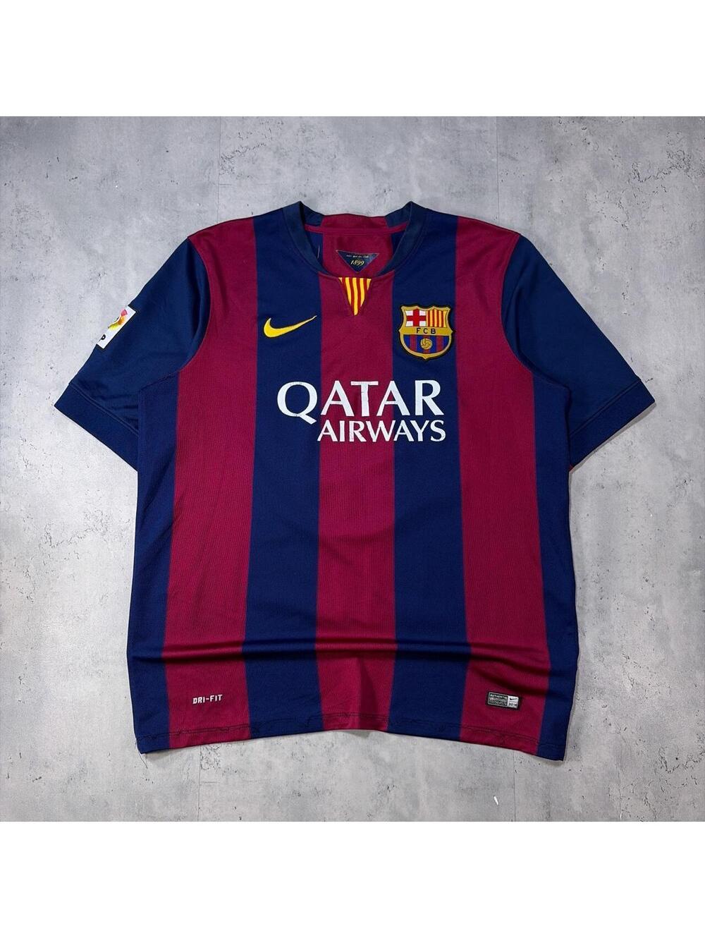 Y2K Nike FC Barcelona 2014 Andres Iniesta #8 Soccer Jersey
